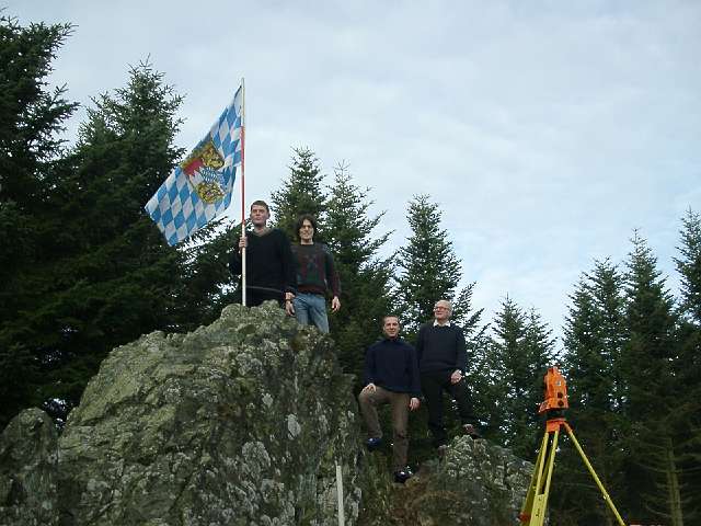 The gang posing for a picture on the <i>Pierre de la Wivre</i>.