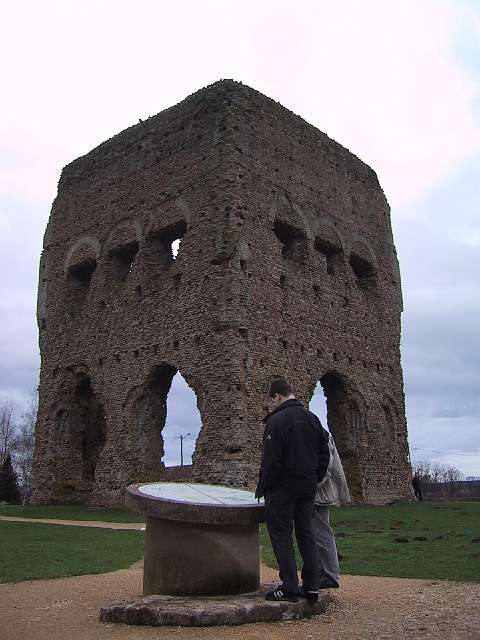Ancient remains of a gallo-roman temple in Autun.