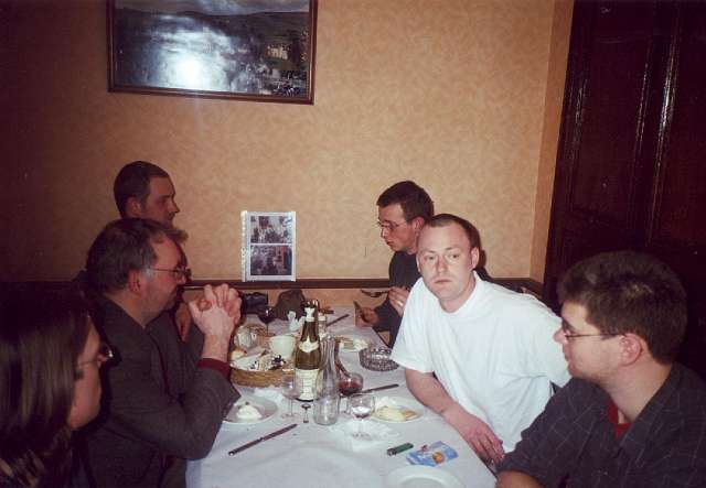 A four man group of archaologists from Leipzig joined us, just feasting over the cheese plate (© Ingrid G.).