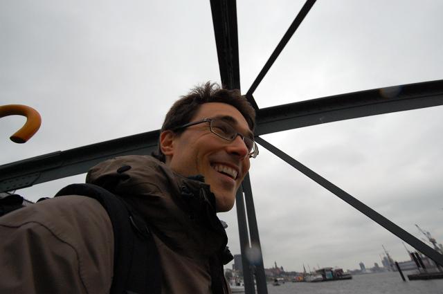 the one and only picture of myself of the trip: Did not sleep that night!