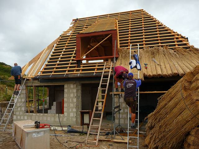 Houses look original from outside, but are actually build from a wild mix of materials.
