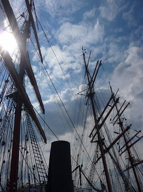 Masts of russian sail-ship, the Sedov.