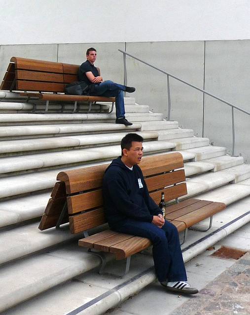 Nice benches in Hafen-City