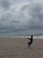 Fun with beach kite